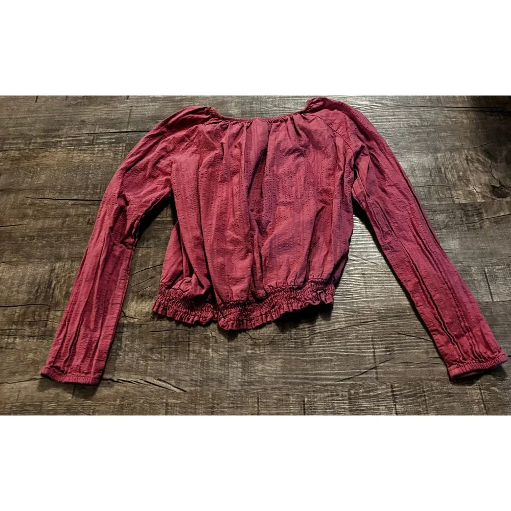 OshKosh B'gosh Girls Textured Long Sleeve Peasant Top Size‎ 14